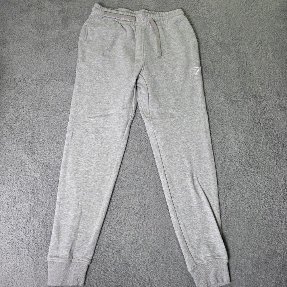 Gymshark Mens XS Joggers Heather Gray Tapered Fleece Sweatpants A2A4H